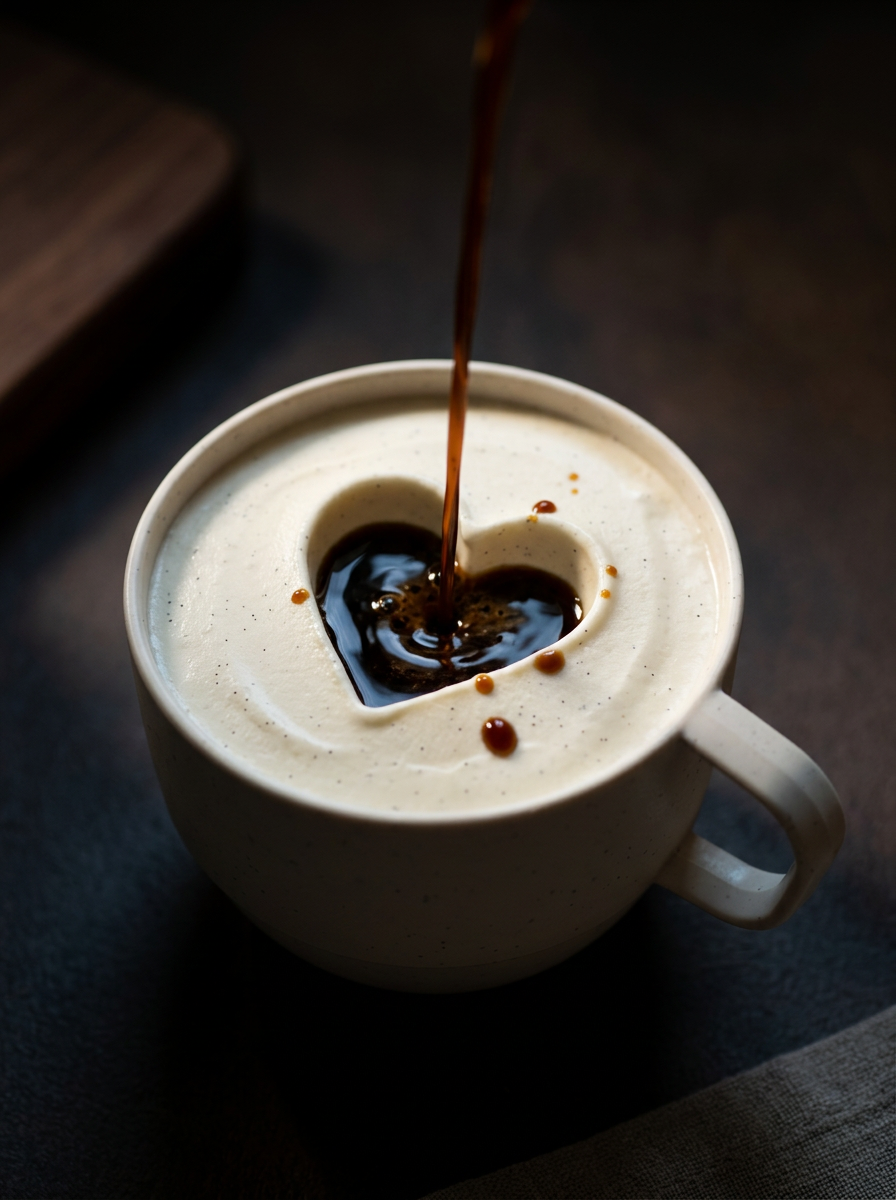Espresso poured over fresh gelato